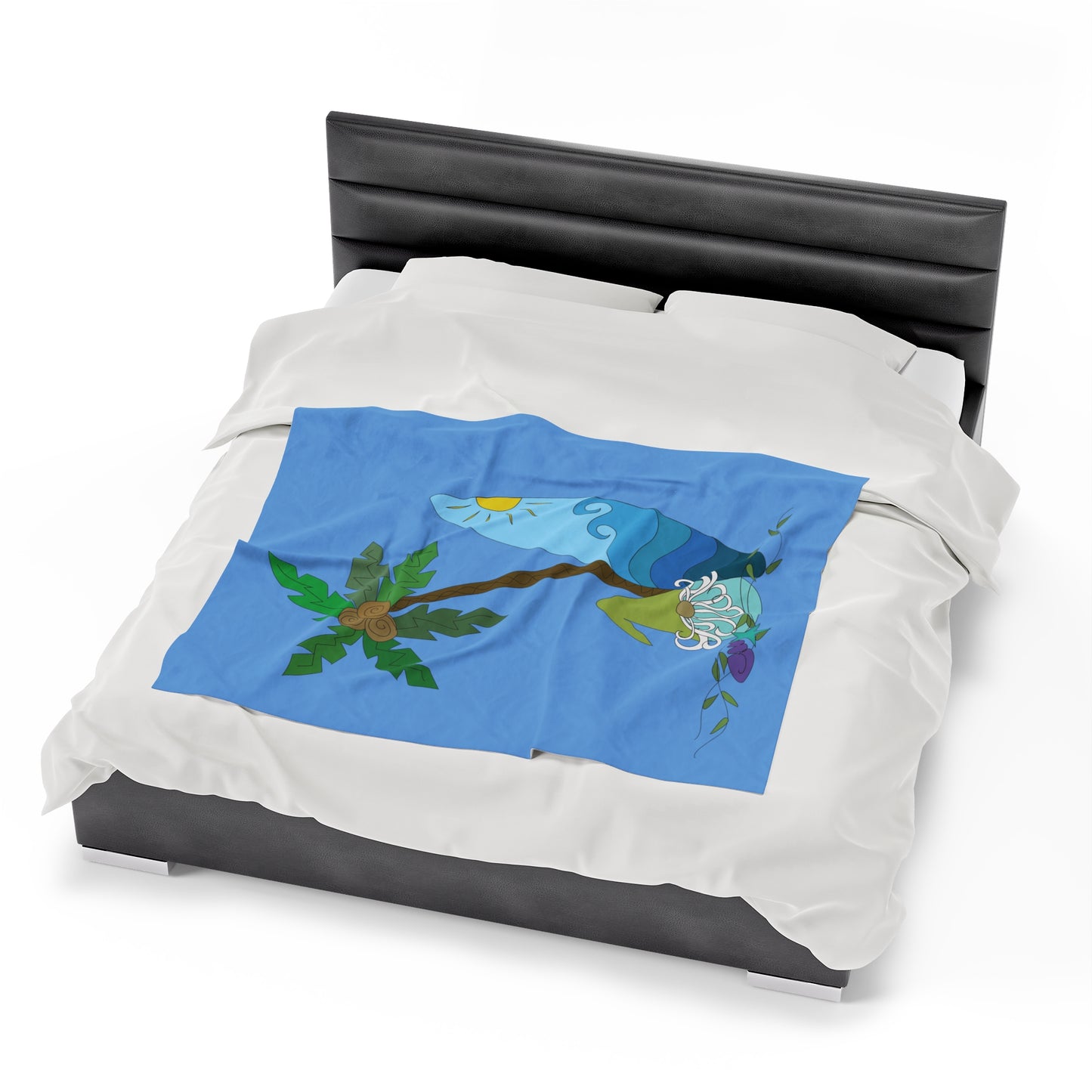 Surfing Gnome Plush Blanket