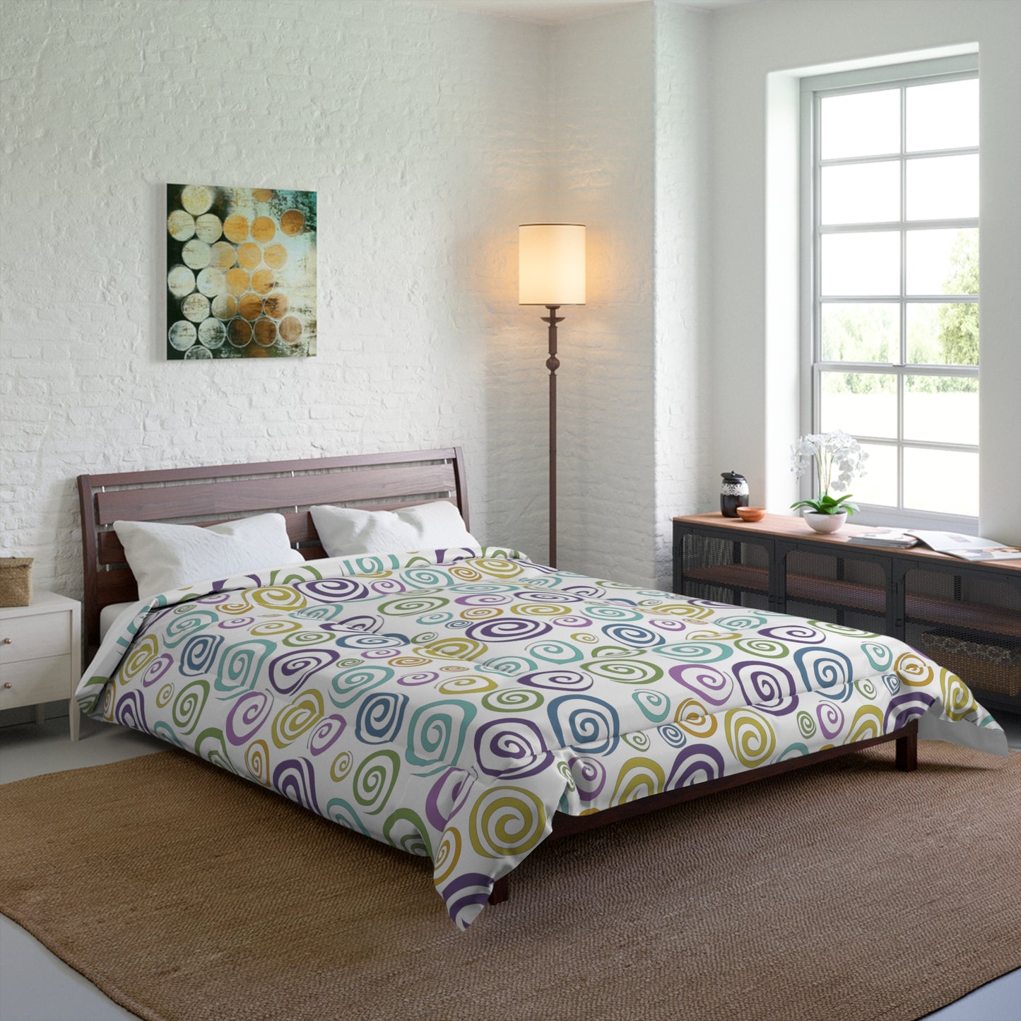 Multi Color Swirls Comforter