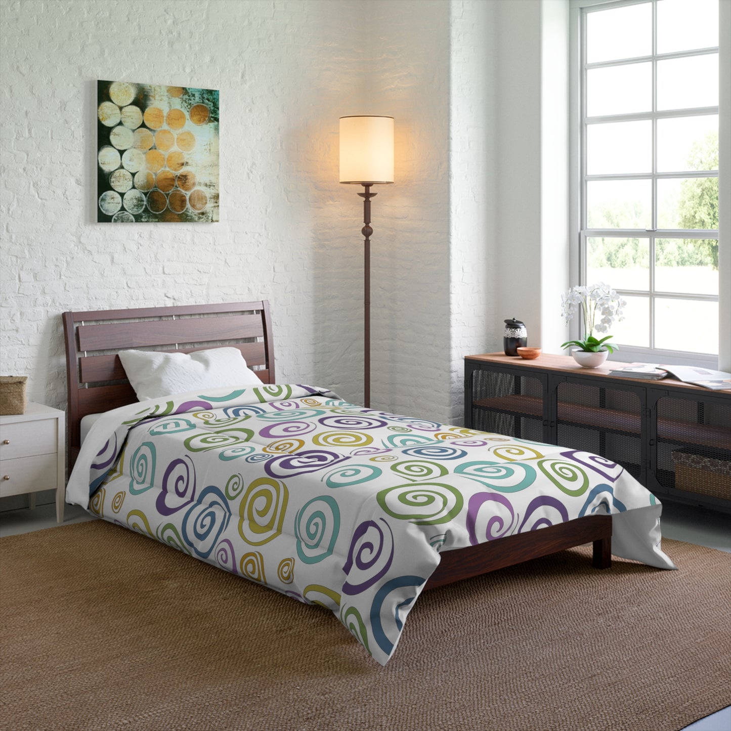 Multi Color Swirls Comforter