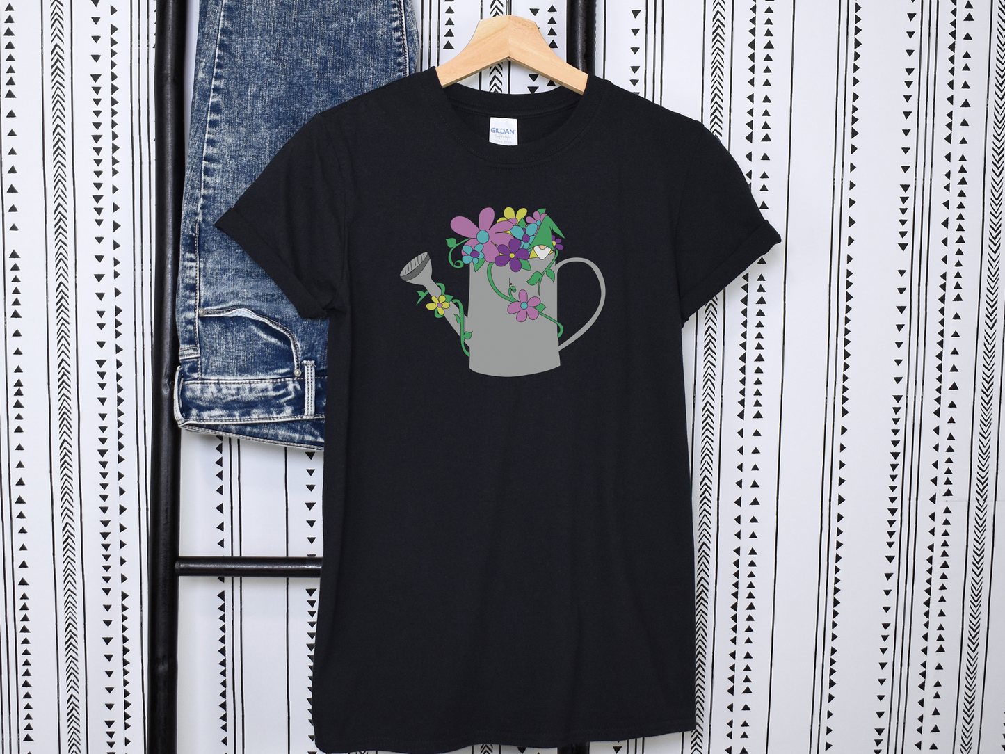 Watering Posies Gnome Softstyle Tee