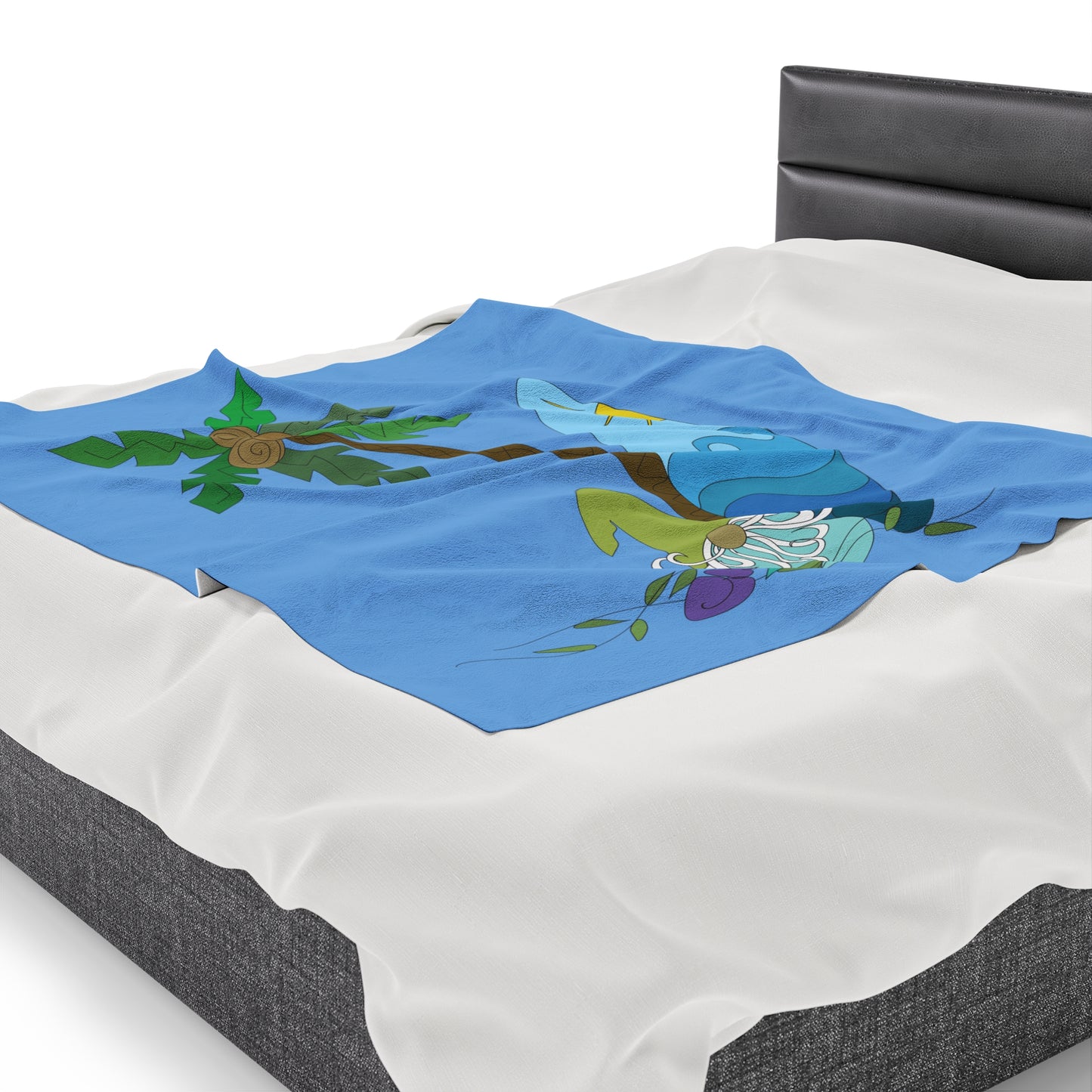 Surfing Gnome Plush Blanket