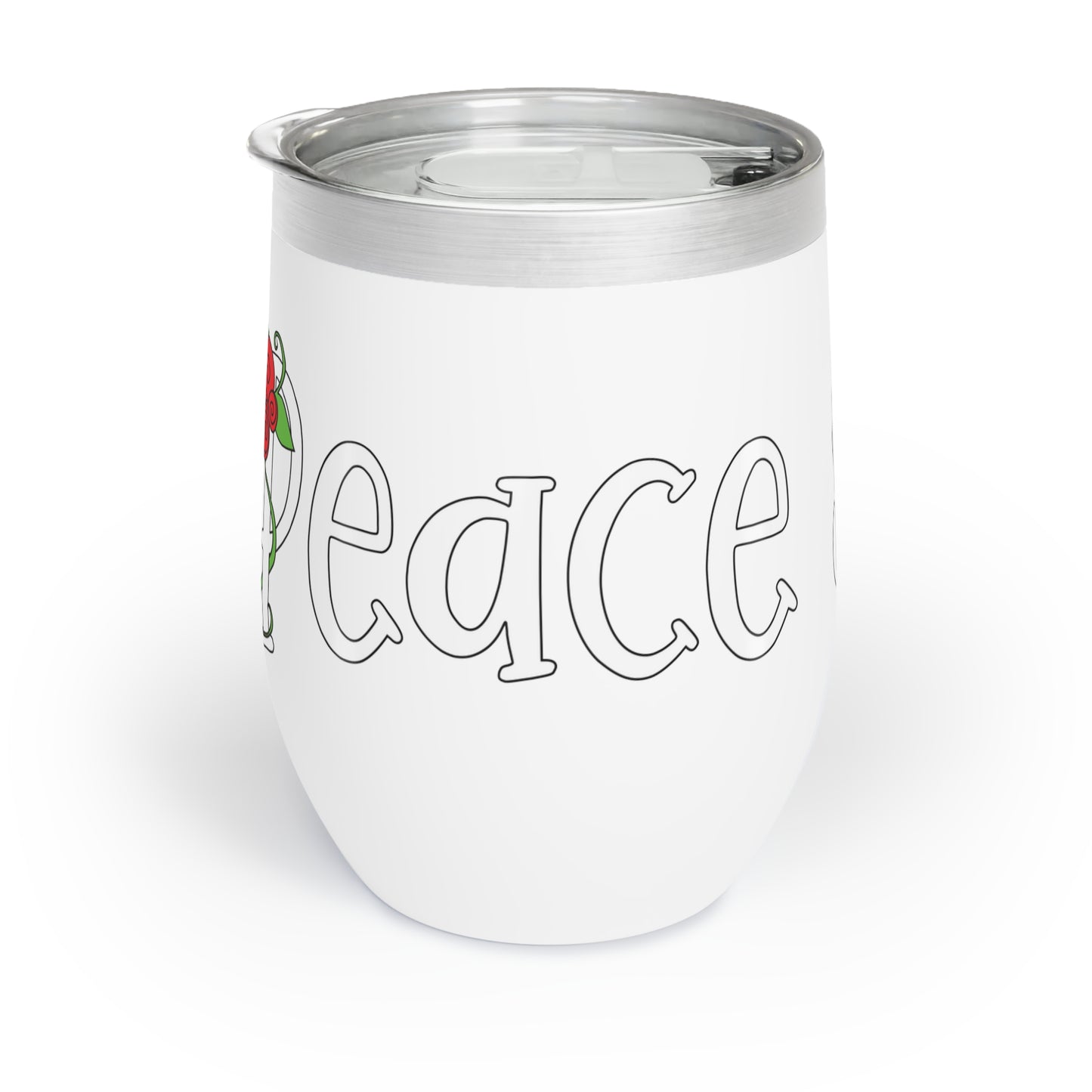 Peace & Posies Wine Tumbler