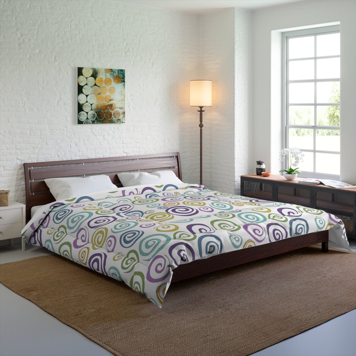 Multi Color Swirls Comforter