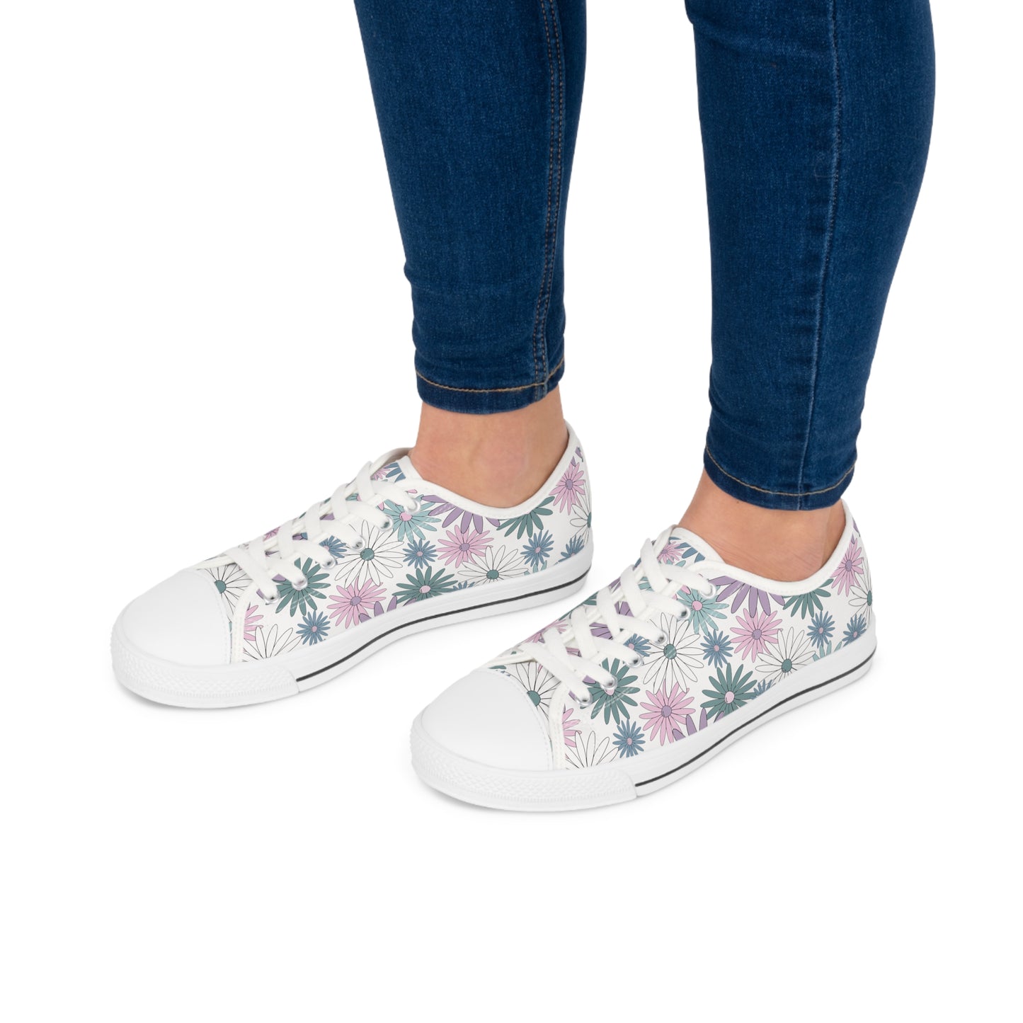 Pastel Daisy's Low Top Sneakers