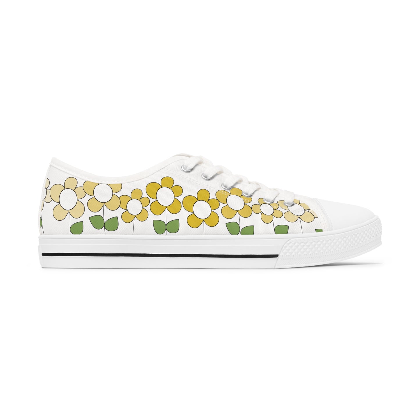 Yellow Daisy Low Top Sneakers