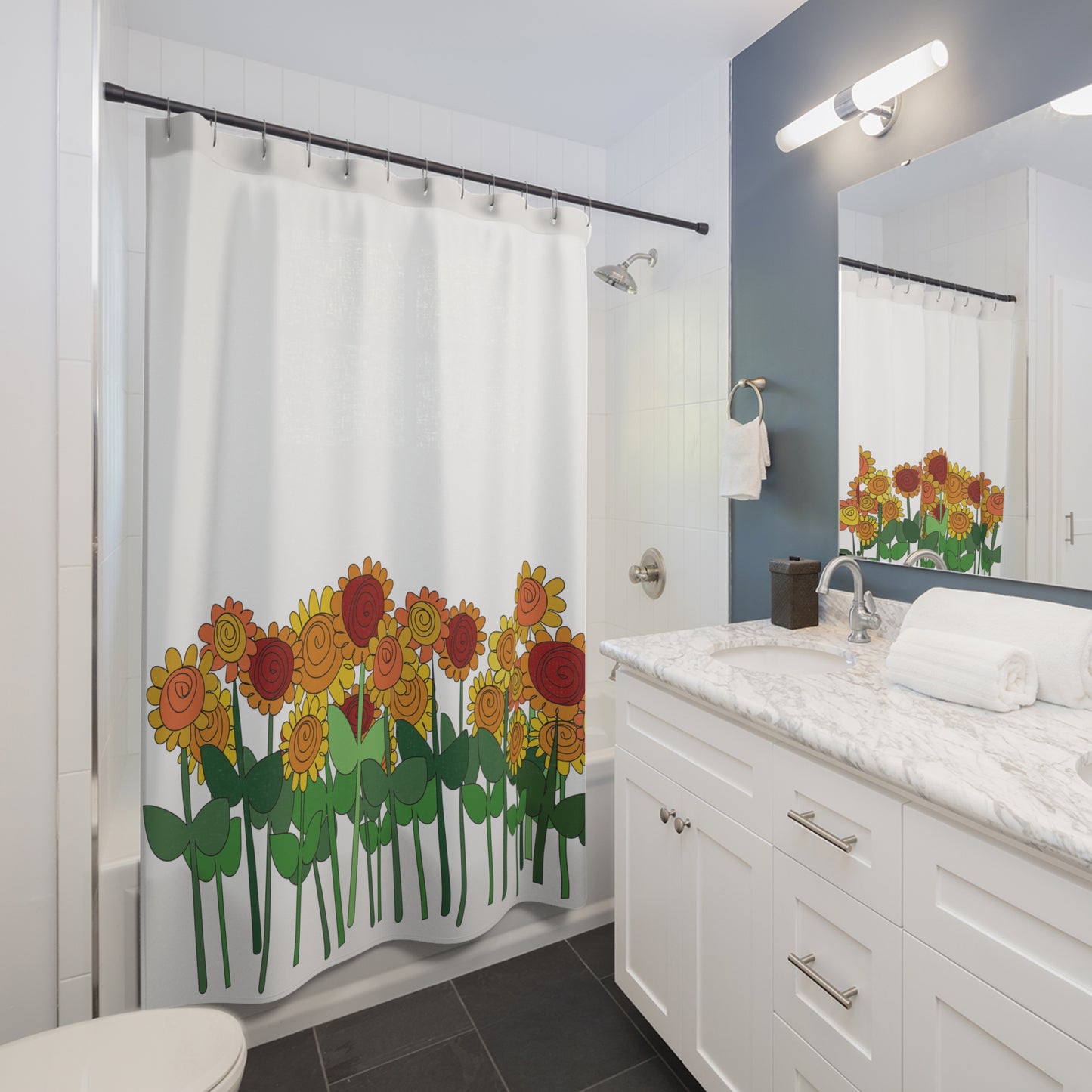 Sunflower Fields Shower Curtain