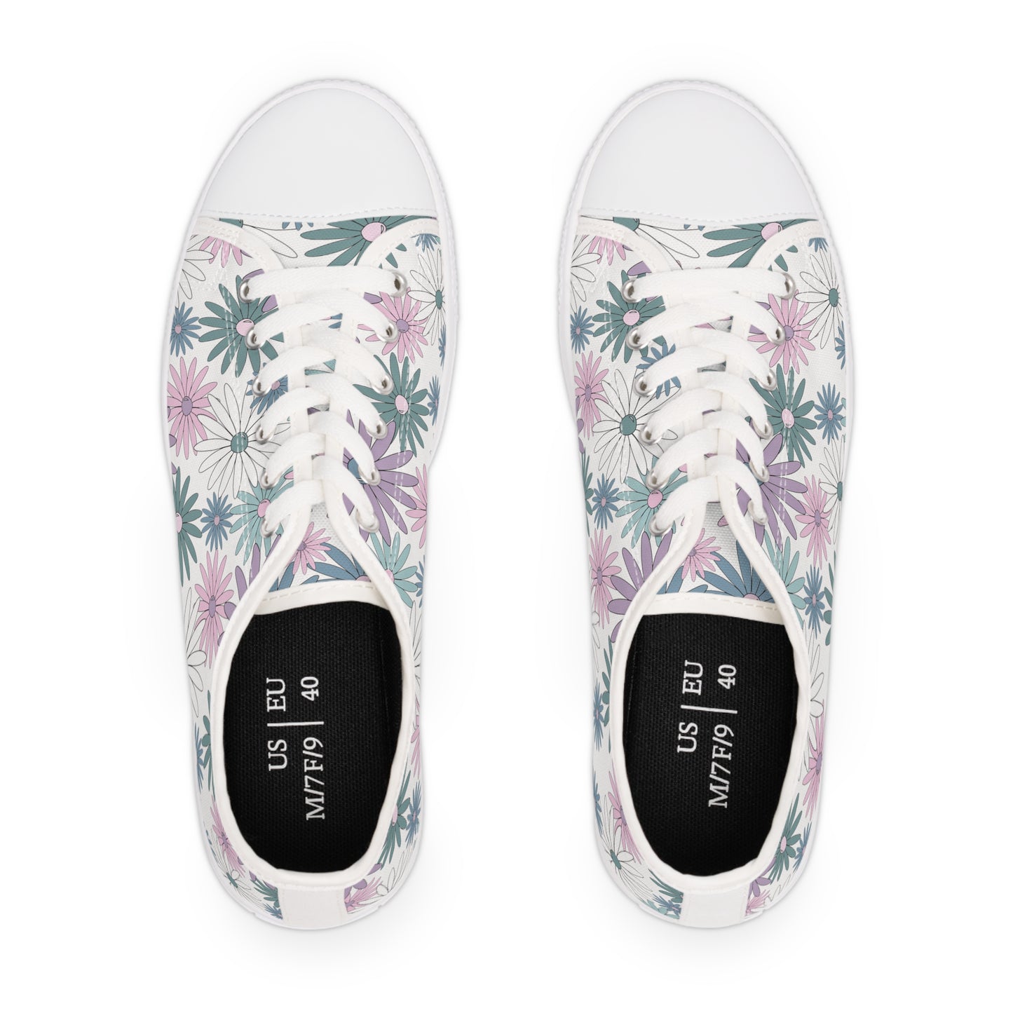 Pastel Daisy's Low Top Sneakers
