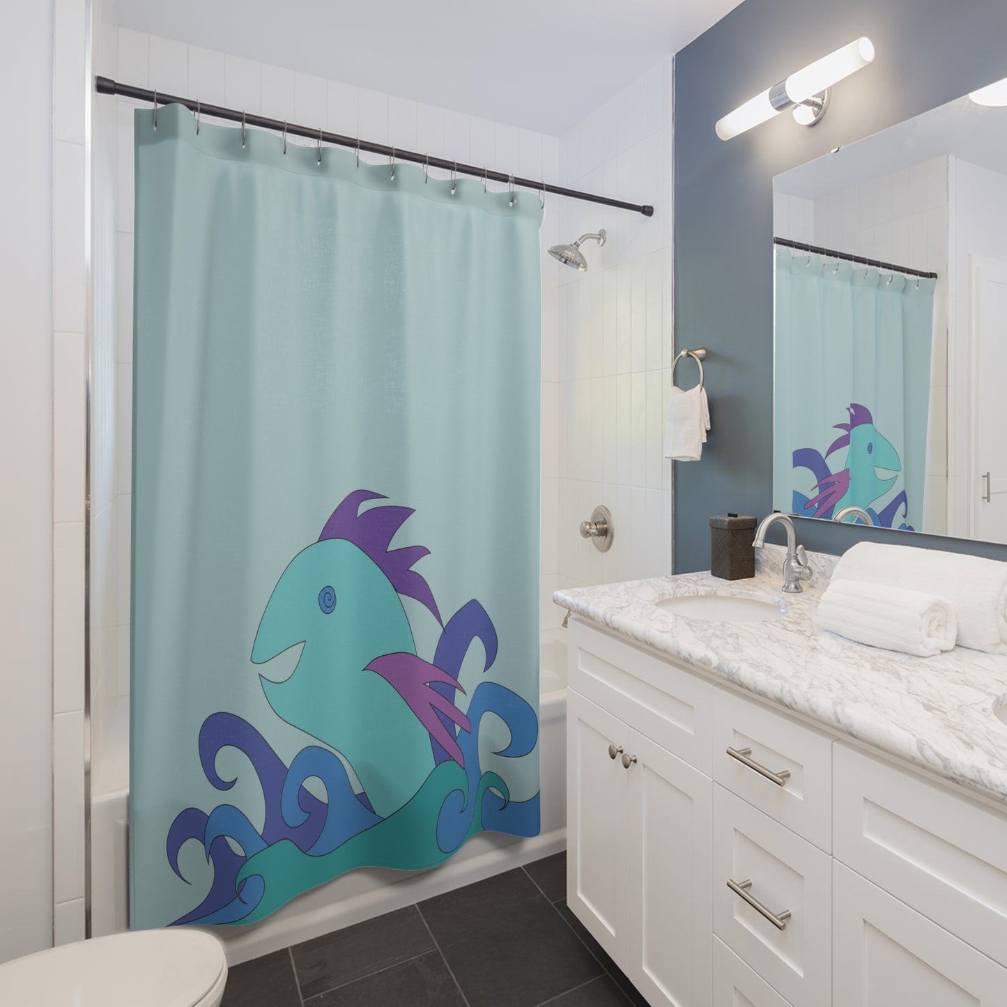 Fish Out of Water Shower Curtain