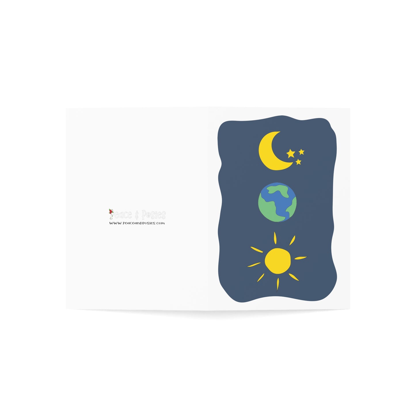 Earth, Sun & Moon Greeting Cards (1, 10, 30, and 50pcs)