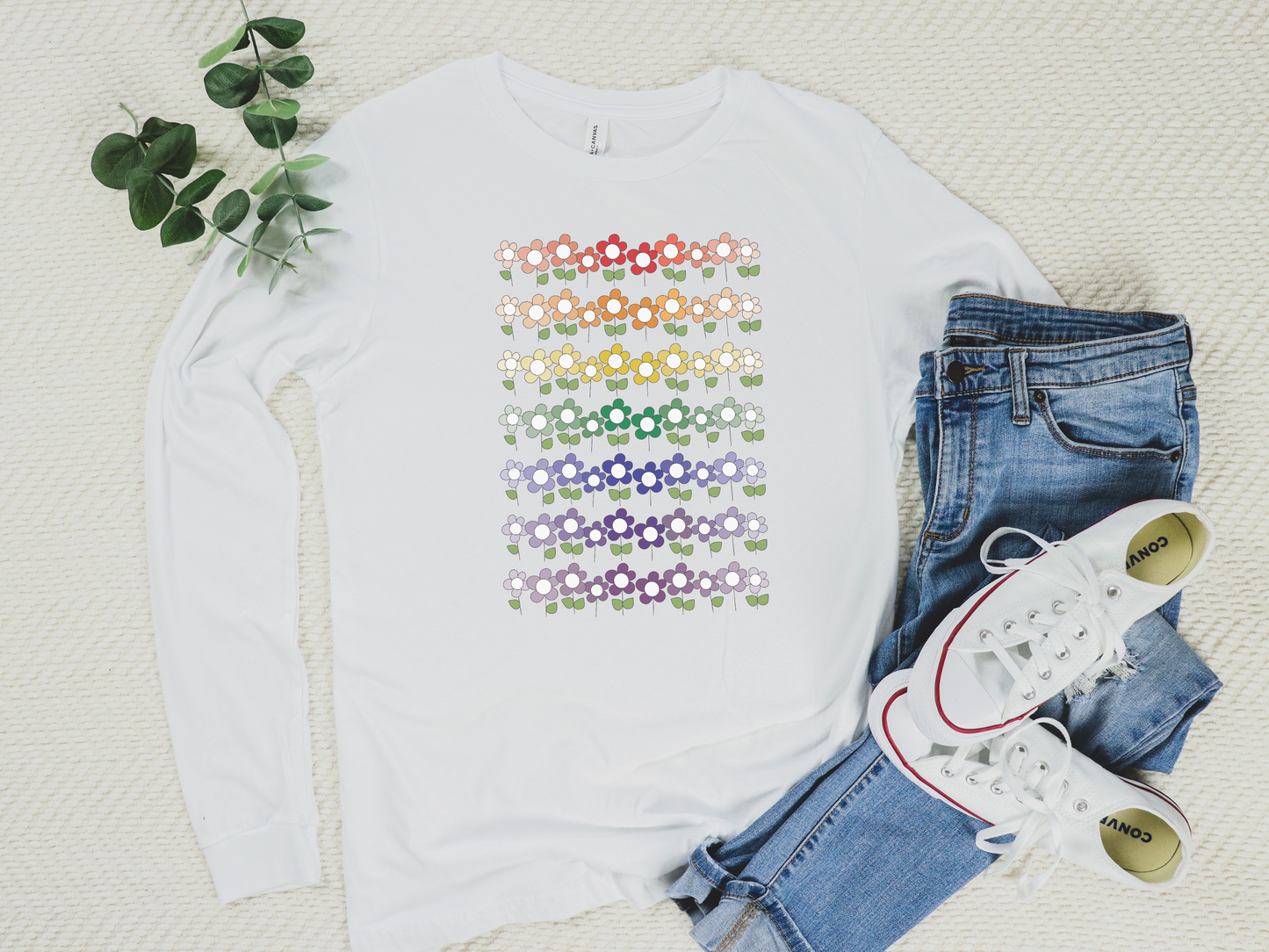 Rainbow of Posies Long Sleeve Tee