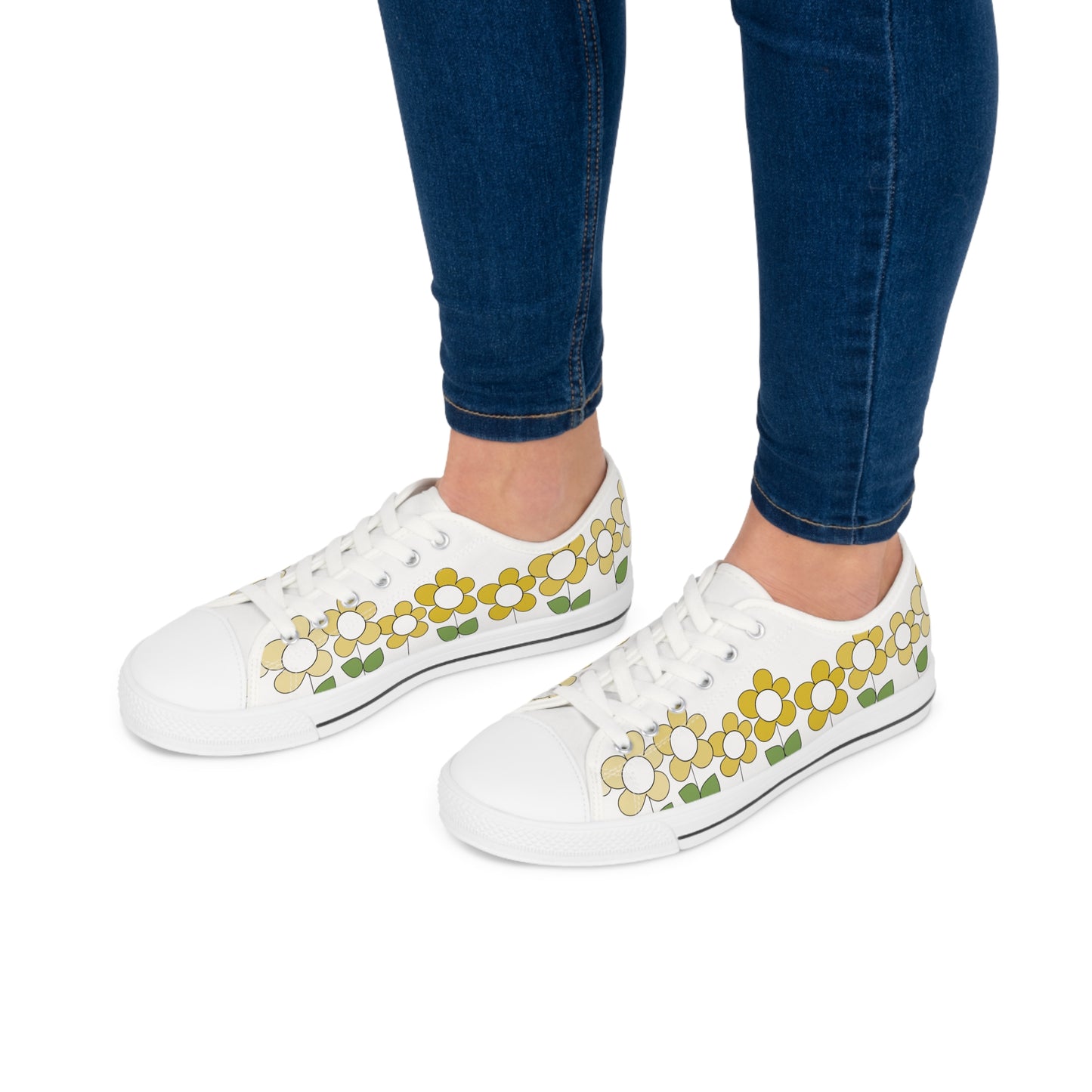 Yellow Daisy Low Top Sneakers