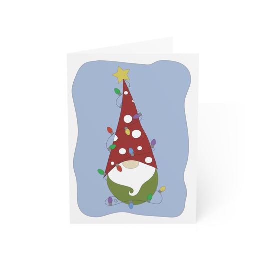 Gnome in Lights Greeting Cards (1, 10, 30, and 50pcs)