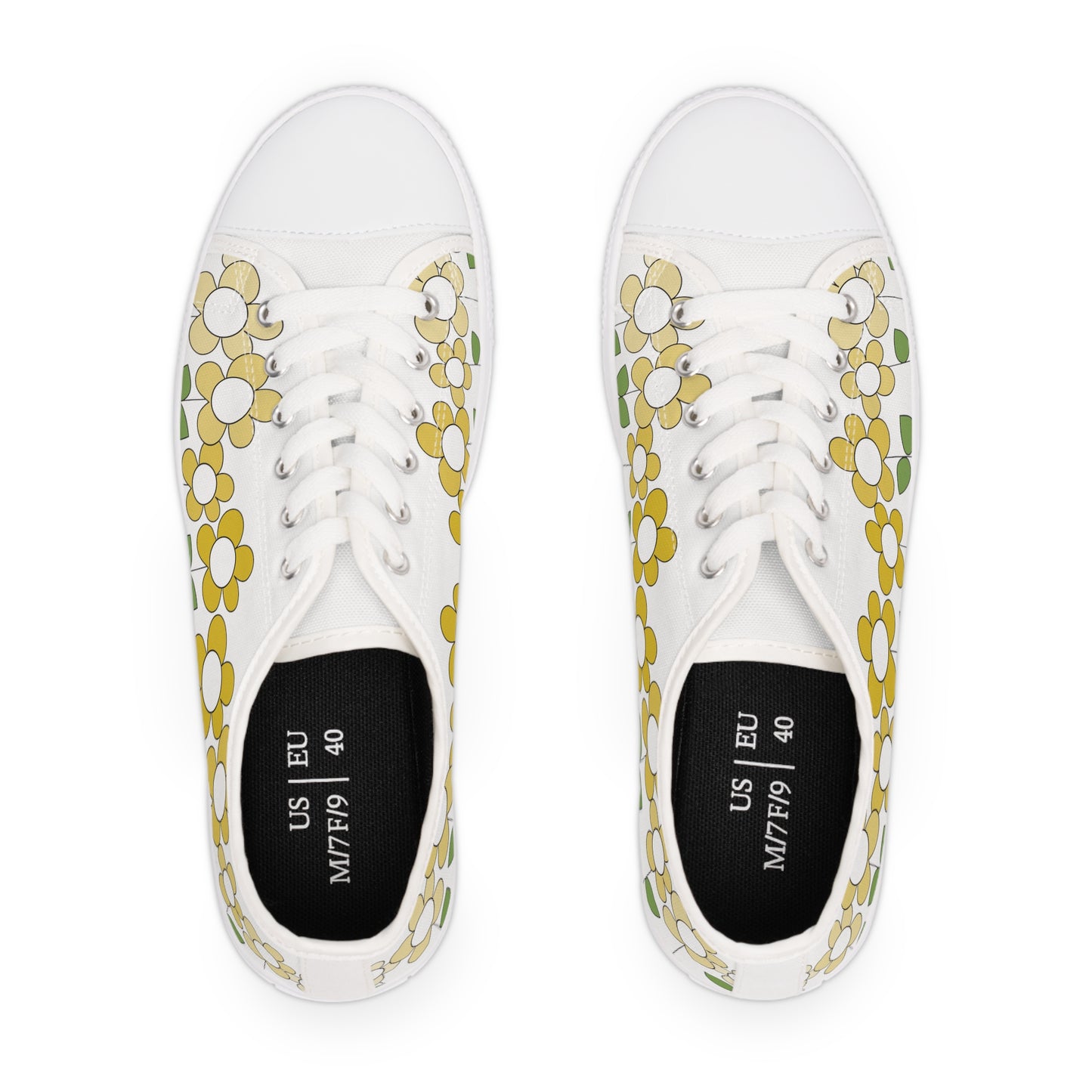 Yellow Daisy Low Top Sneakers