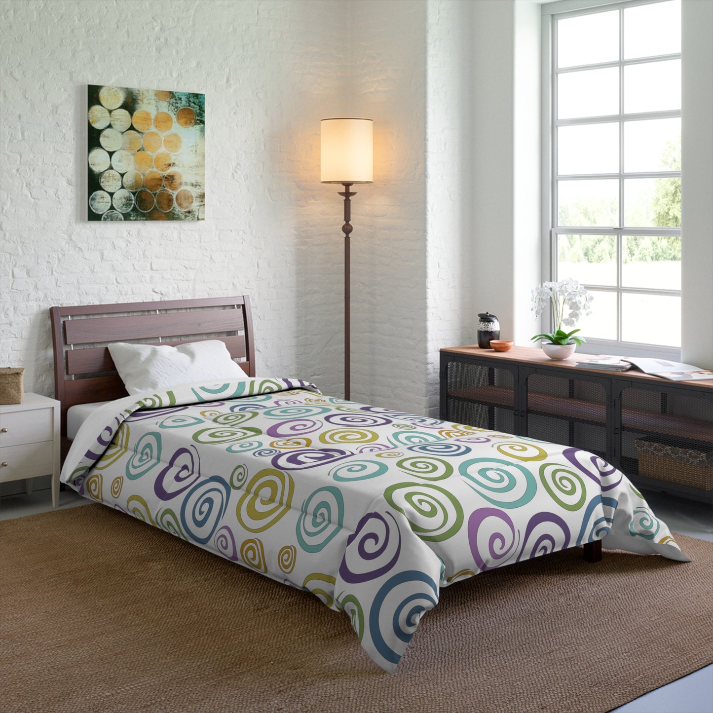 Multi Color Swirls Comforter