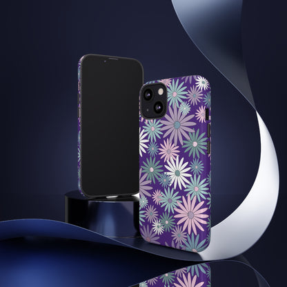 Pastel Daisy's in Purple Phone Case