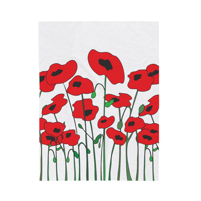 Poppy Fields Forever Plush Blanket