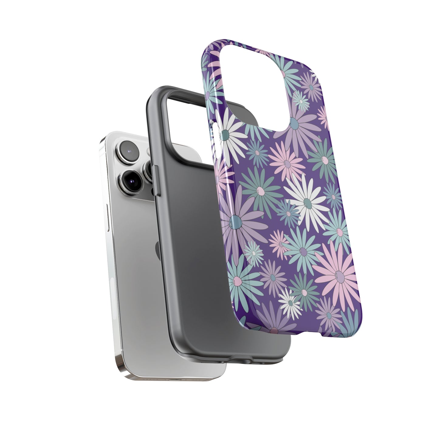 Pastel Daisy's in Purple Phone Case