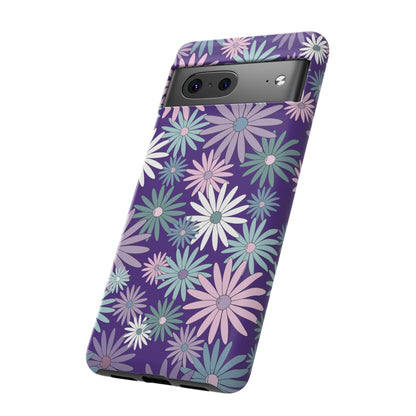 Pastel Daisy's in Purple Phone Case