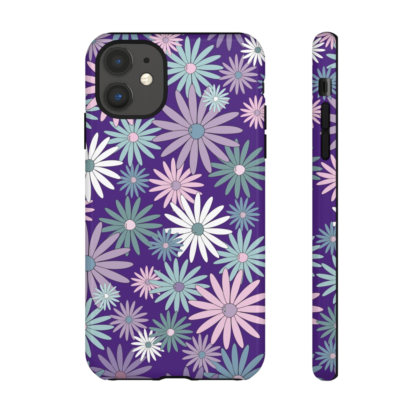 Pastel Daisy's in Purple Phone Case