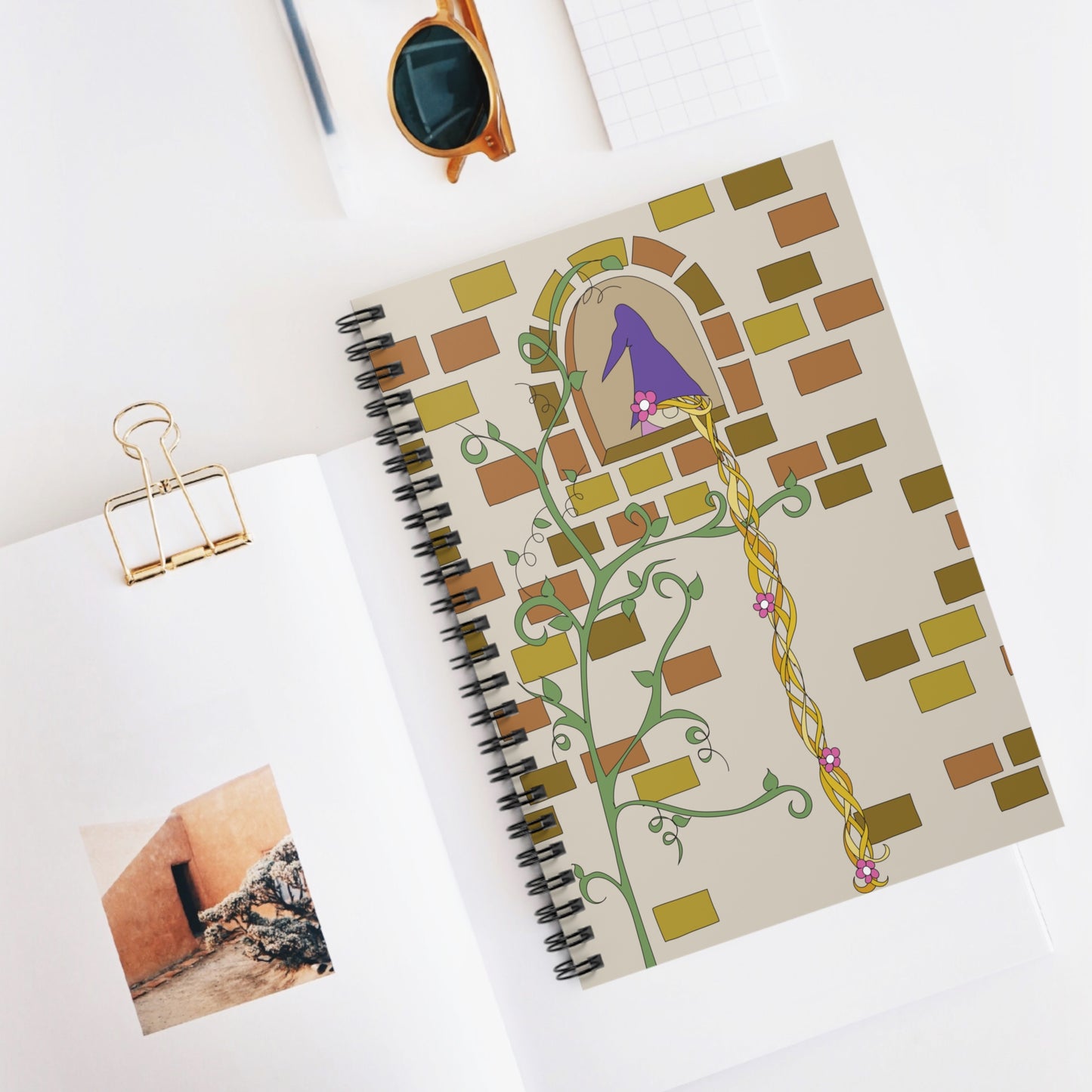 Rapunzel Gnome Spiral Notebook