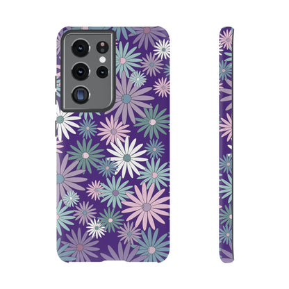 Pastel Daisy's in Purple Phone Case