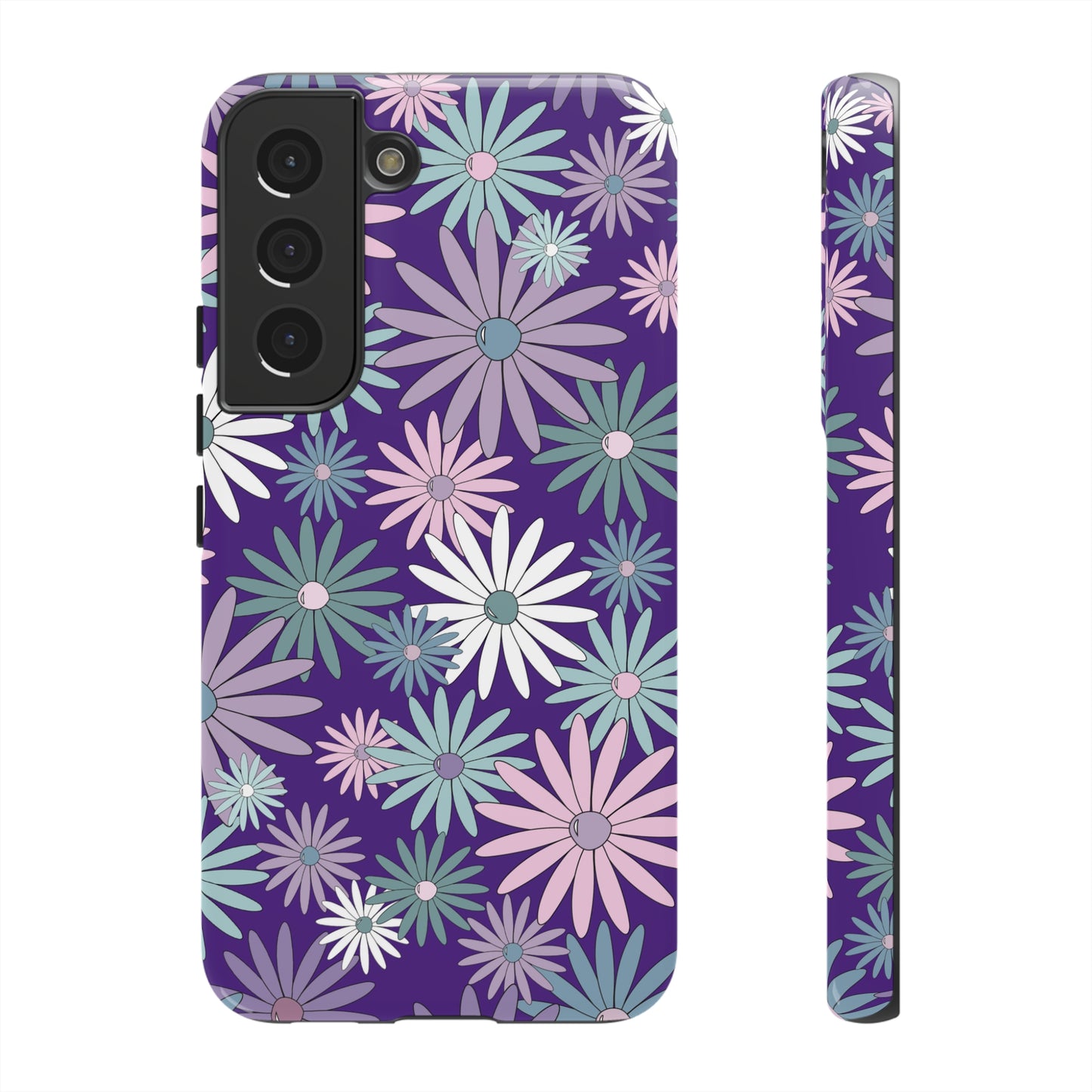 Pastel Daisy's in Purple Phone Case