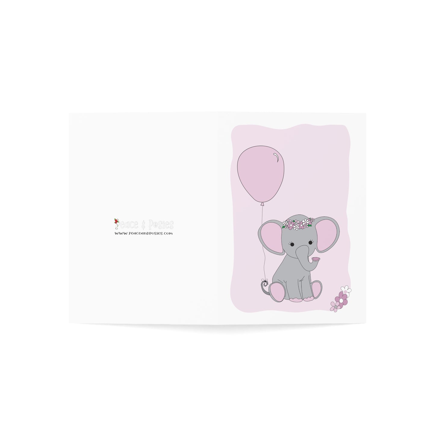 Pink Elephant Greeting Cards (1, 10, 30, and 50pcs)