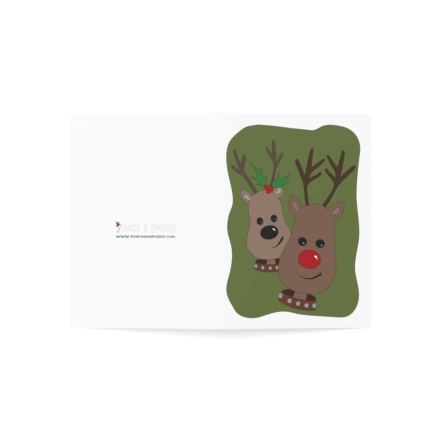 Two Reindeer Greeting Cards (1, 10, 30, and 50pcs)