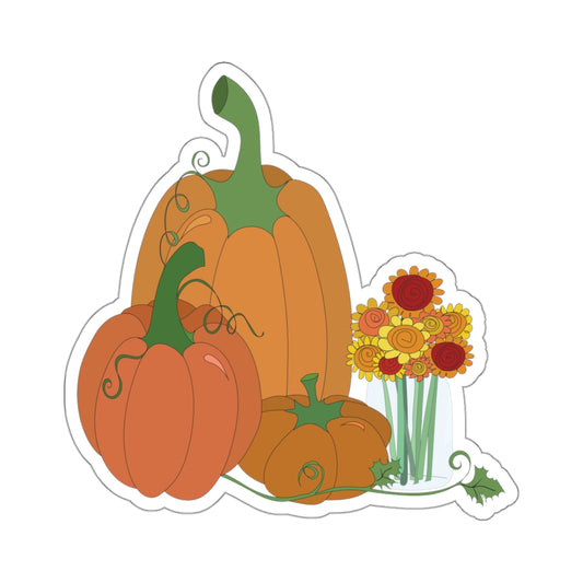 Sunflower & Pumpkin Sticker