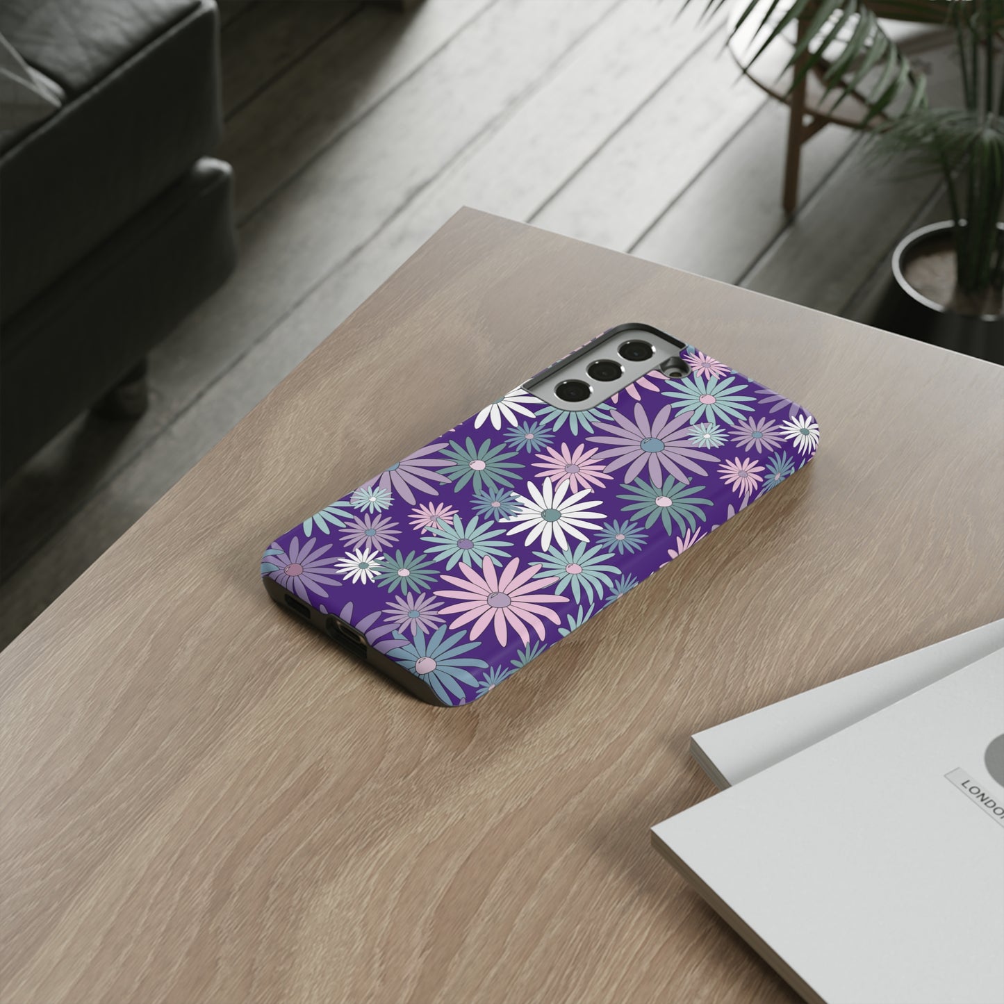 Pastel Daisy's in Purple Phone Case