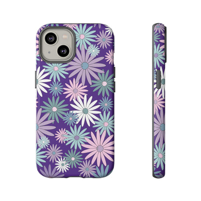 Pastel Daisy's in Purple Phone Case