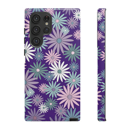 Pastel Daisy's in Purple Phone Case