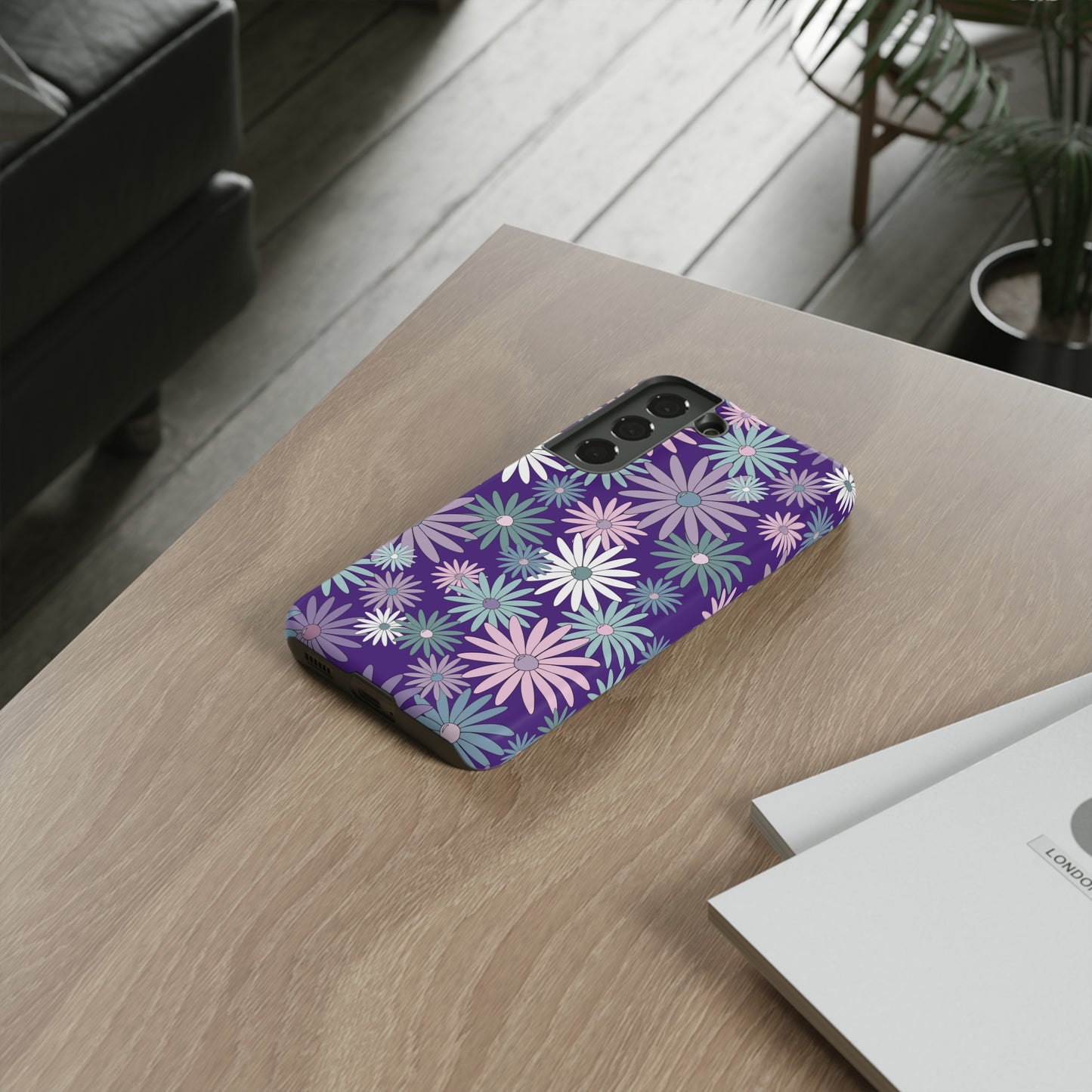 Pastel Daisy's in Purple Phone Case