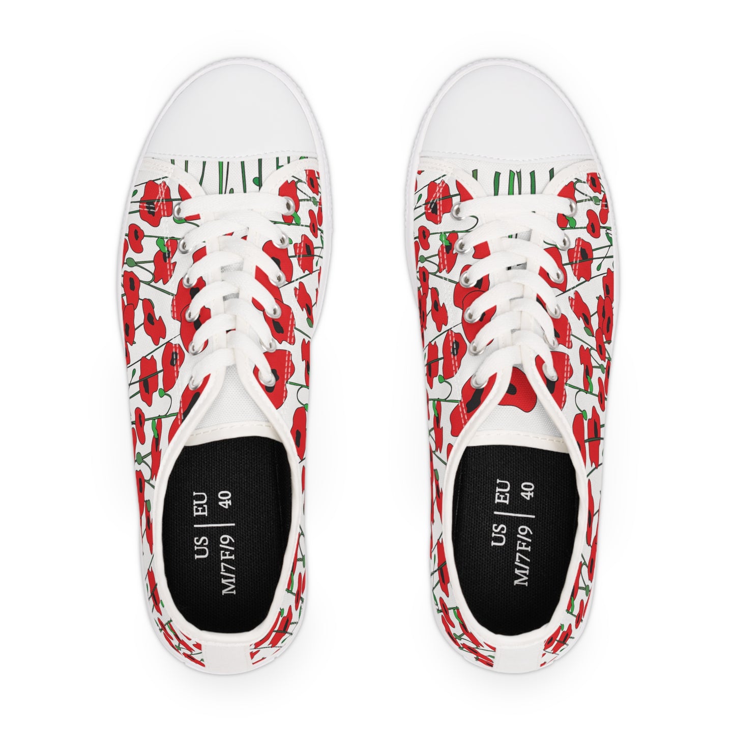 Poppy Fields Forever Low Top Sneakers