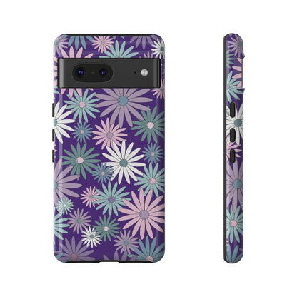 Pastel Daisy's in Purple Phone Case