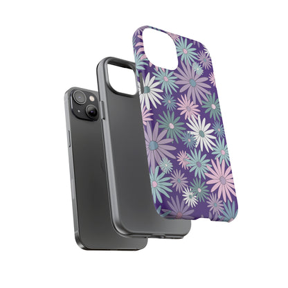 Pastel Daisy's in Purple Phone Case