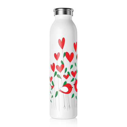 Love Birds Slim Water Bottle