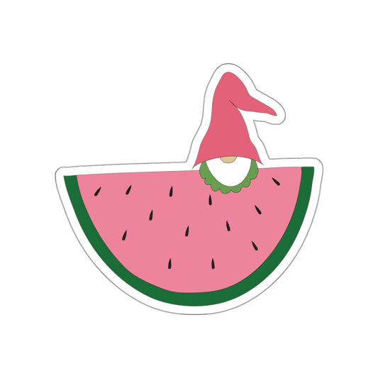 Watermelon Gnome Kiss-Cut Sticker