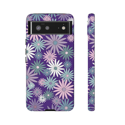 Pastel Daisy's in Purple Phone Case