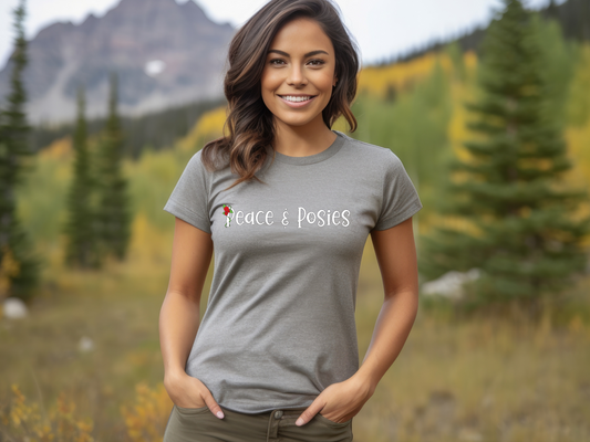 Peace & Posies Women's Softstyle Tee