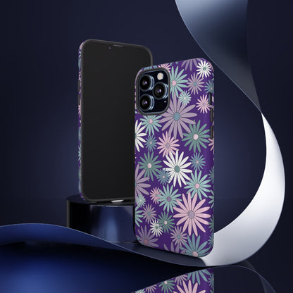 Pastel Daisy's in Purple Phone Case