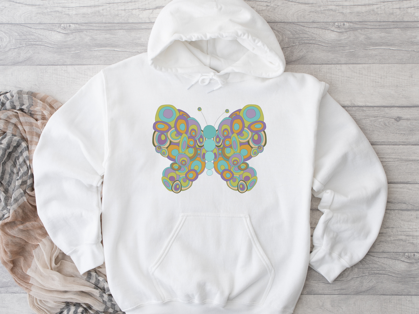 Beautiful Butterfly Fleece Hoodie