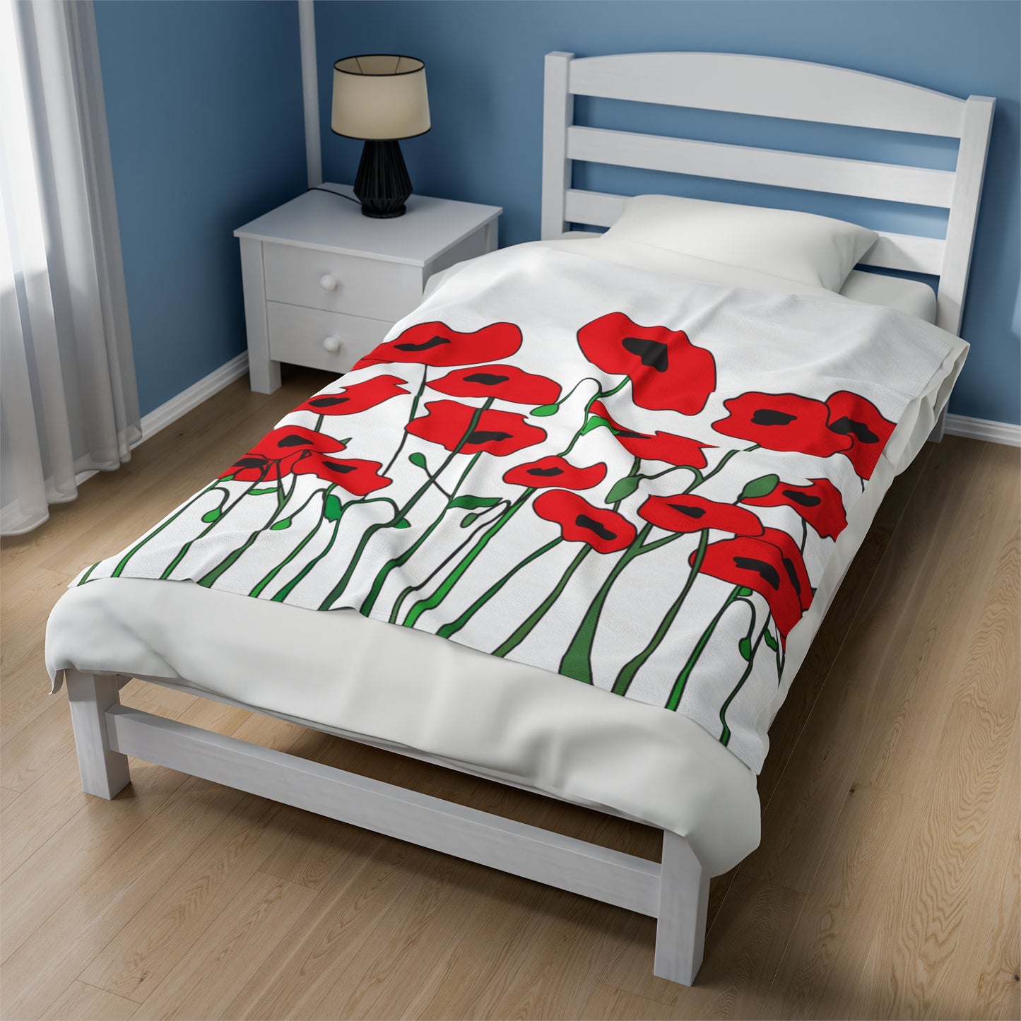 Poppy Fields Forever Plush Blanket