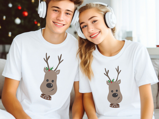 Christmas Reindeer Softstyle Tee