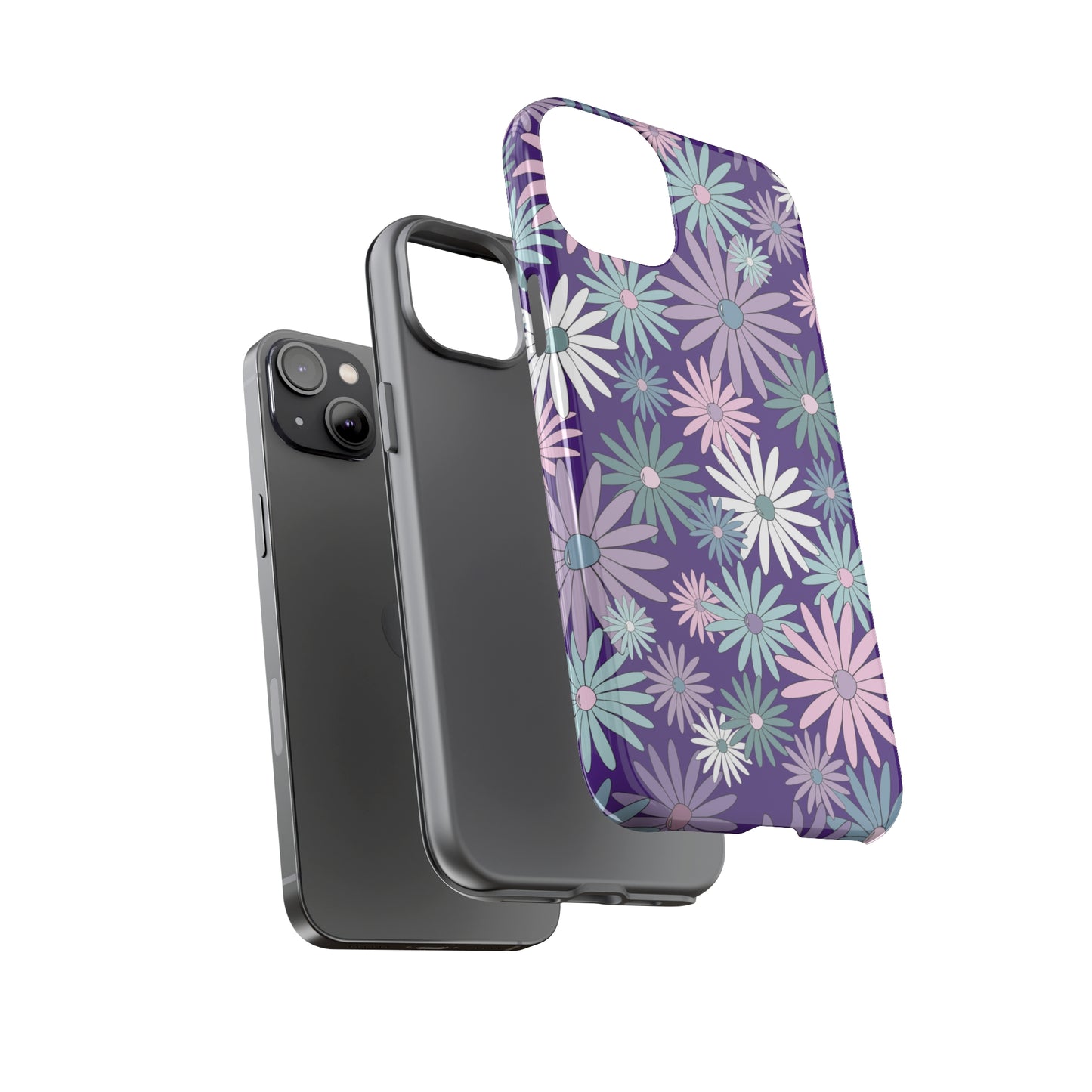 Pastel Daisy's in Purple Phone Case