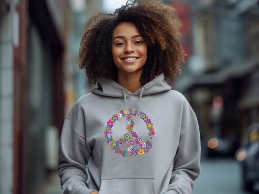 Peaceful Posies Fleece Hoodie