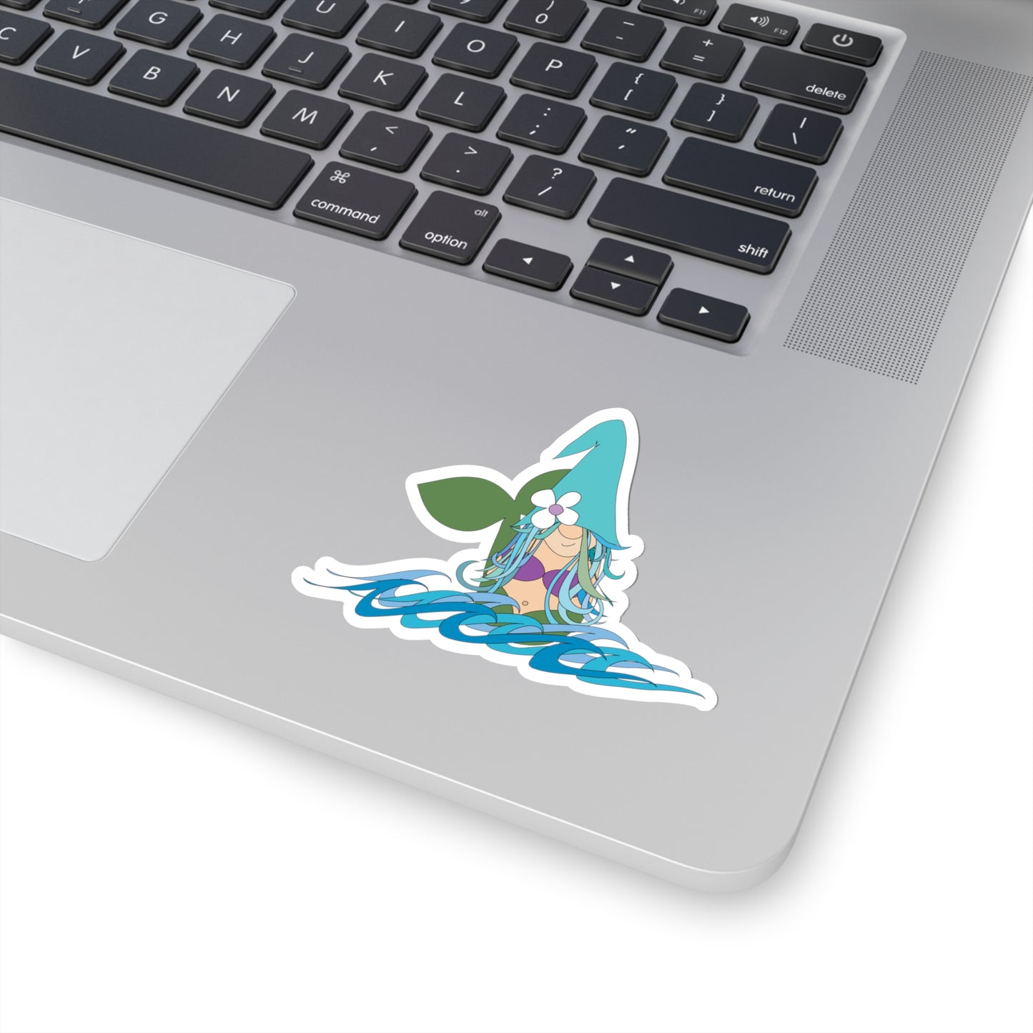 Mermaid Gnome Kiss-Cut Sticker