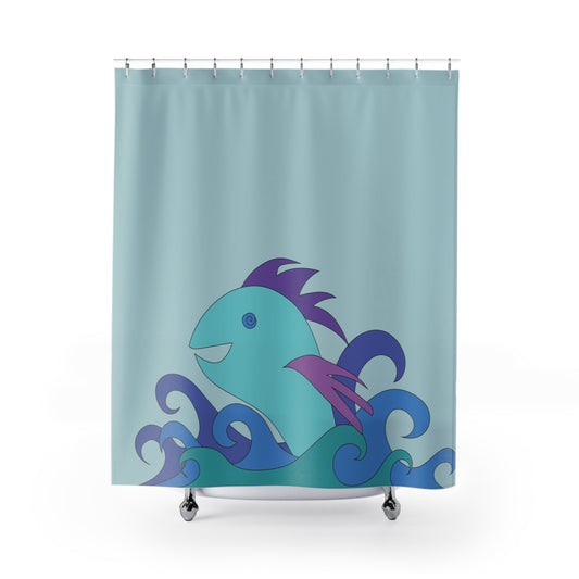 Fish Out of Water Shower Curtain