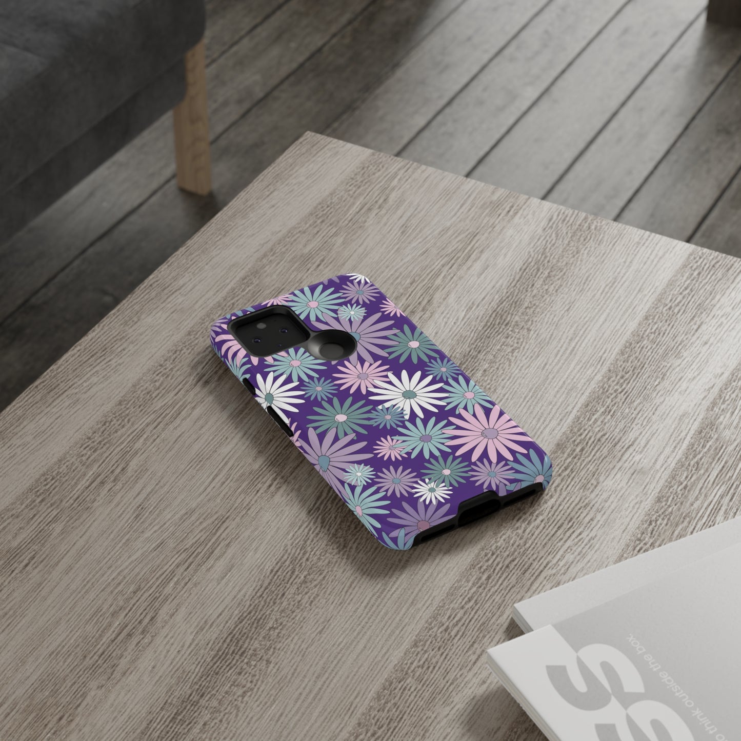 Pastel Daisy's in Purple Phone Case