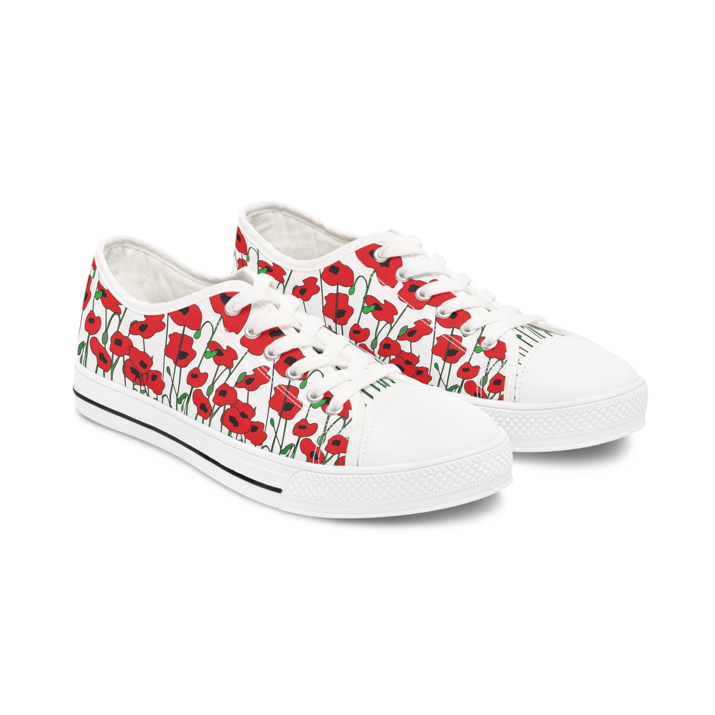 Poppy Fields Forever Low Top Sneakers